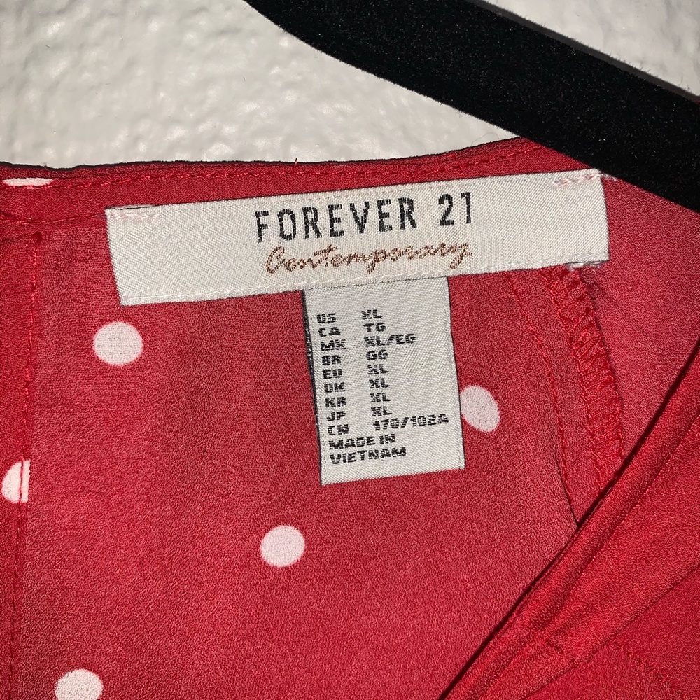 Polka dot red blouse